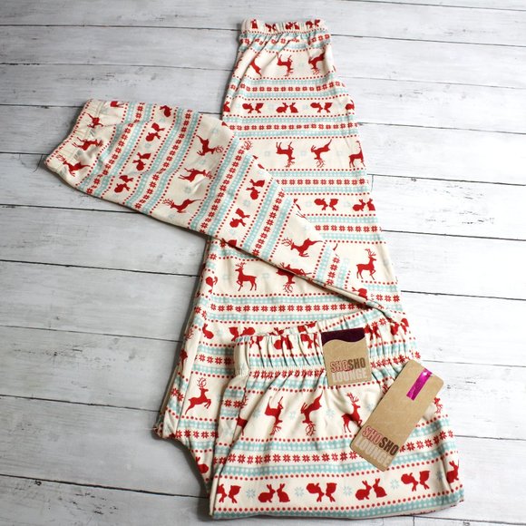 ShoSho Lounge Women's Jogger Lounge Pants Plus Size 2X Winter Fair Isle - Picture 1 of 7